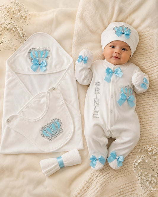Winter Fleece Turkish-Style Newborn "PRINCE" Starter Set