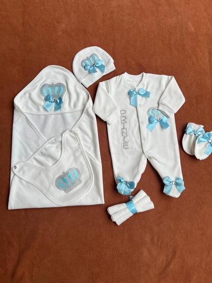 Winter Fleece Turkish-Style Newborn "PRINCE" Starter Set