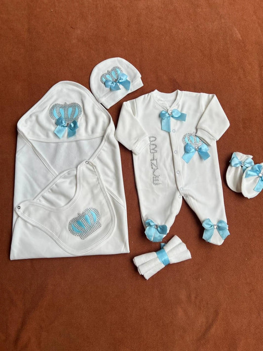 Winter Fleece Turkish-Style Newborn "PRINCE" Starter Set