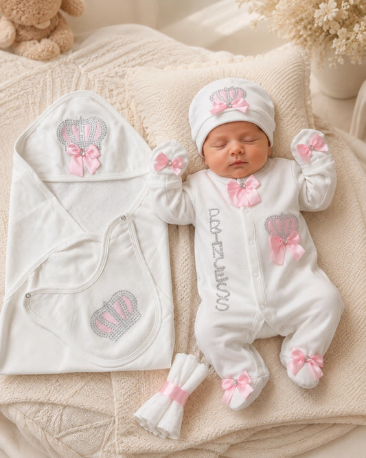 Kids Essentials Winter Fleece Turkish-Style Newborn "PRINCESS" Starter Set