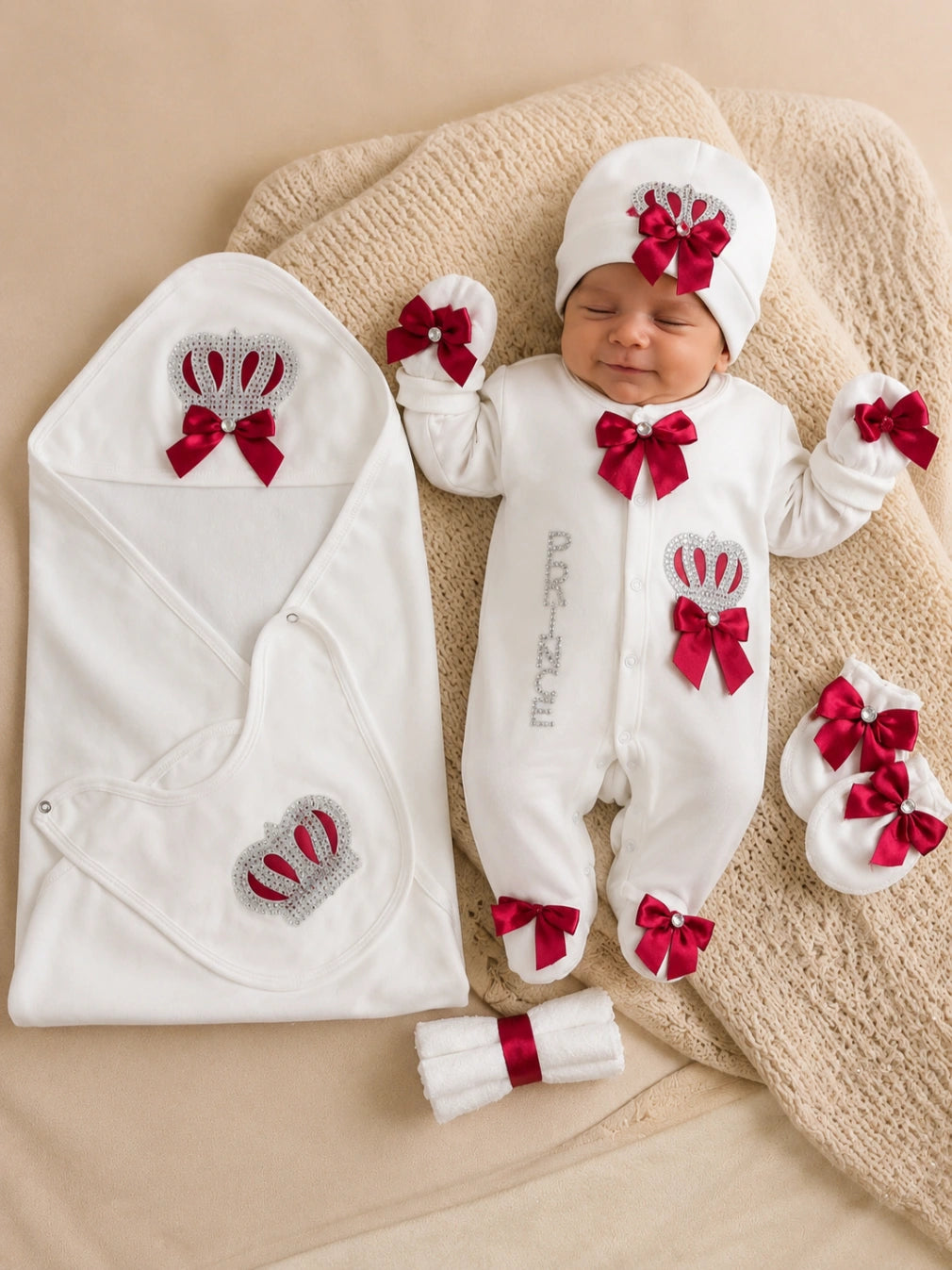 Winter Fleece Turkish-Style Newborn "PRINCE" Starter Set 