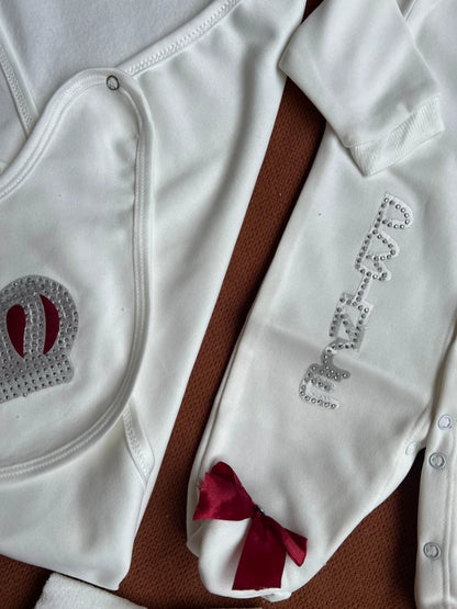 Winter Fleece Turkish-Style Newborn "PRINCE" Starter Set (Mehroon)