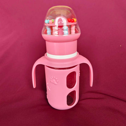 kidsessentials baby feeder pink glass yes 120ml GF2P