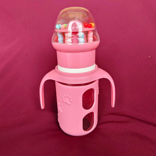 kidsessentials baby feeder pink glass yes 120ml GF2P