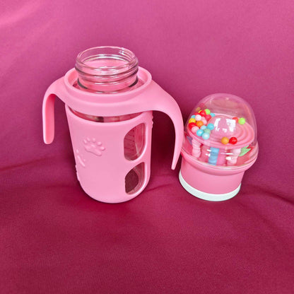 kidsEssentials baby feeder pink glass yes 120ml GF2P2
