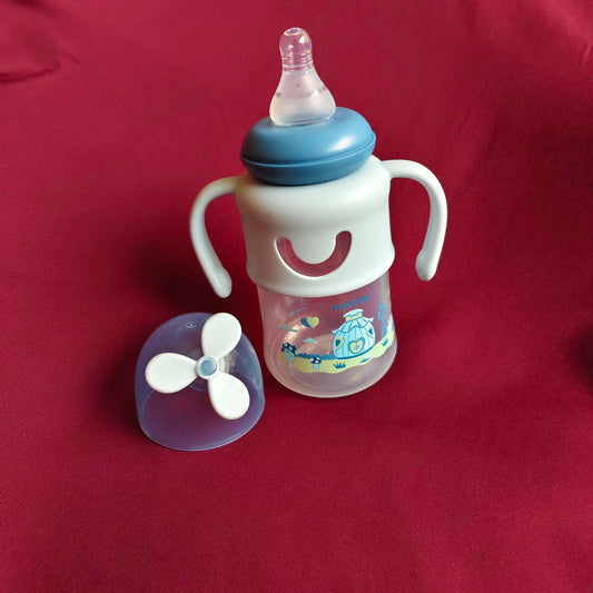 kidsessentials baby feeder wide neck blue Glass minitree 270ml GF4B2