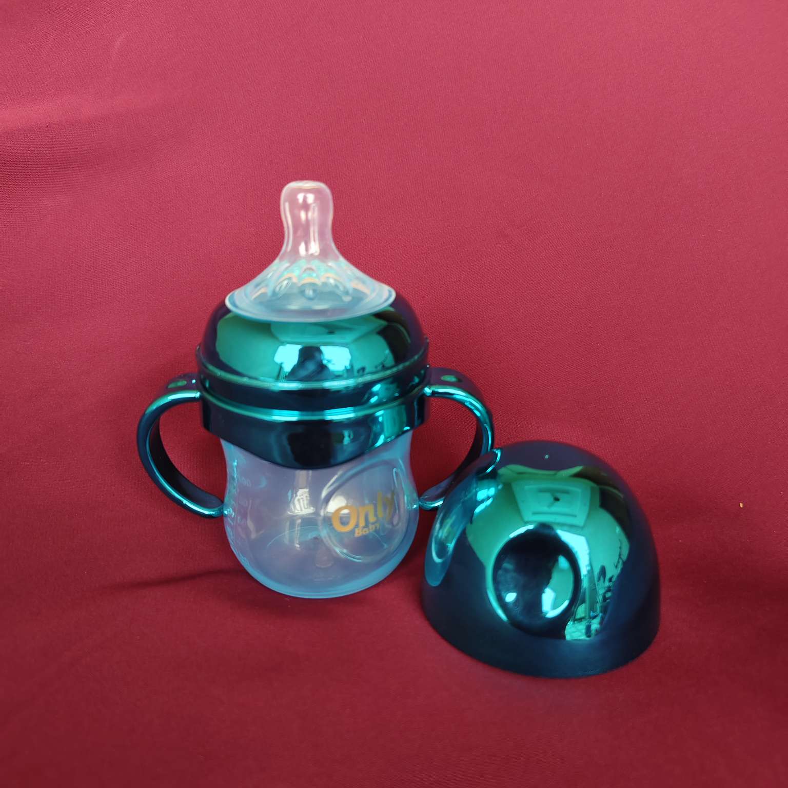 kidsessentials baby feeder wide neck blue plastic Only 125ml PF1B