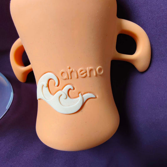kidsessentials baby feeder wide neck orange glass orieno 240ml GF4O
