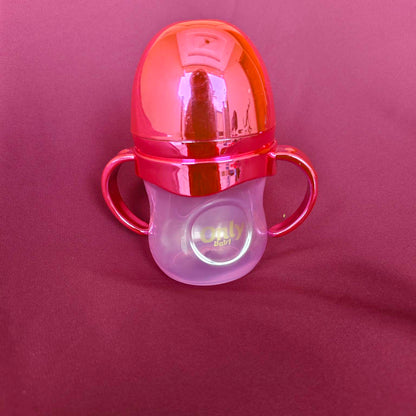 kidsessentials baby feeder wide neck shinny pink plastic Only 125ml PF1P2