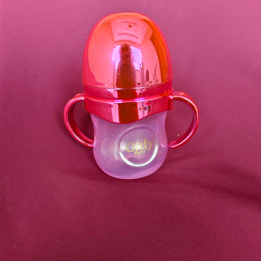 kidsessentials baby feeder wide neck shinny pink plastic Only 125ml PF1P2