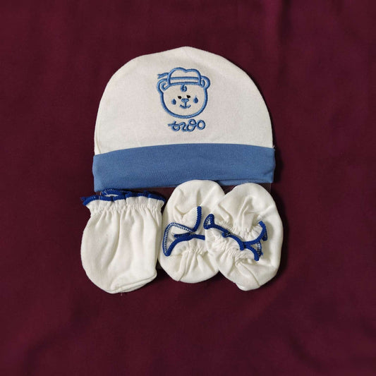 pack of 1 cap, mittens and booties (1)