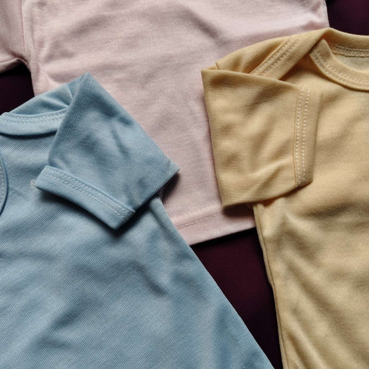 Pack of 3 Half Sleeves Baby Vests – Soft Cotton Undershirts for Newborns (Small Size)