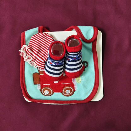 Bib, Booties & Mittens