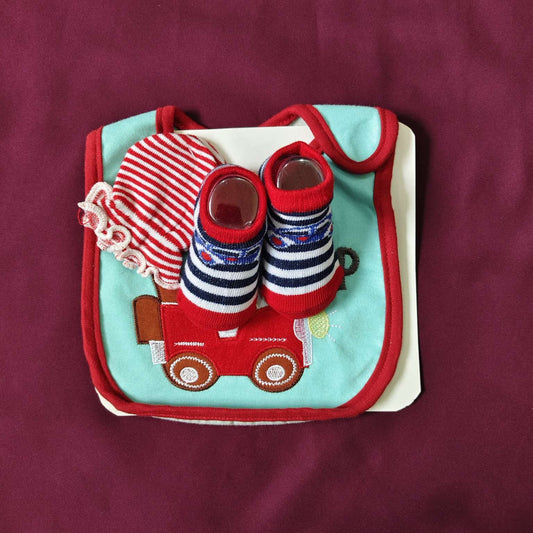 Bib, Booties & Mittens