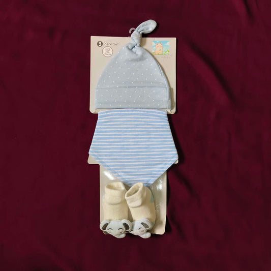 pack of cap, bib and booties (1)