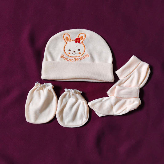 Infant Cap, Mittens & Booties Set