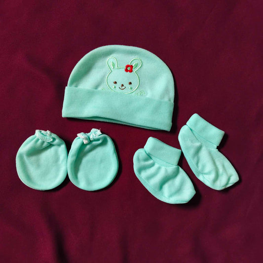 Infant Cap, Mittens & Booties Set