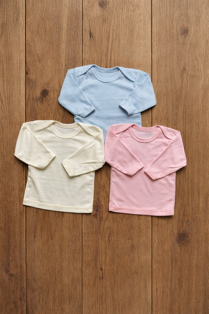 Pack of 3 Full Sleeves Baby Vests - Colorful