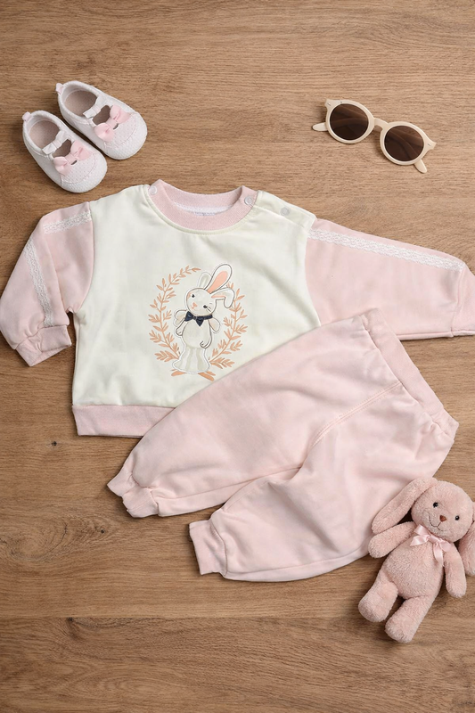 Warm Baby Outfit – Two-Piece Set (Rabbit Design)