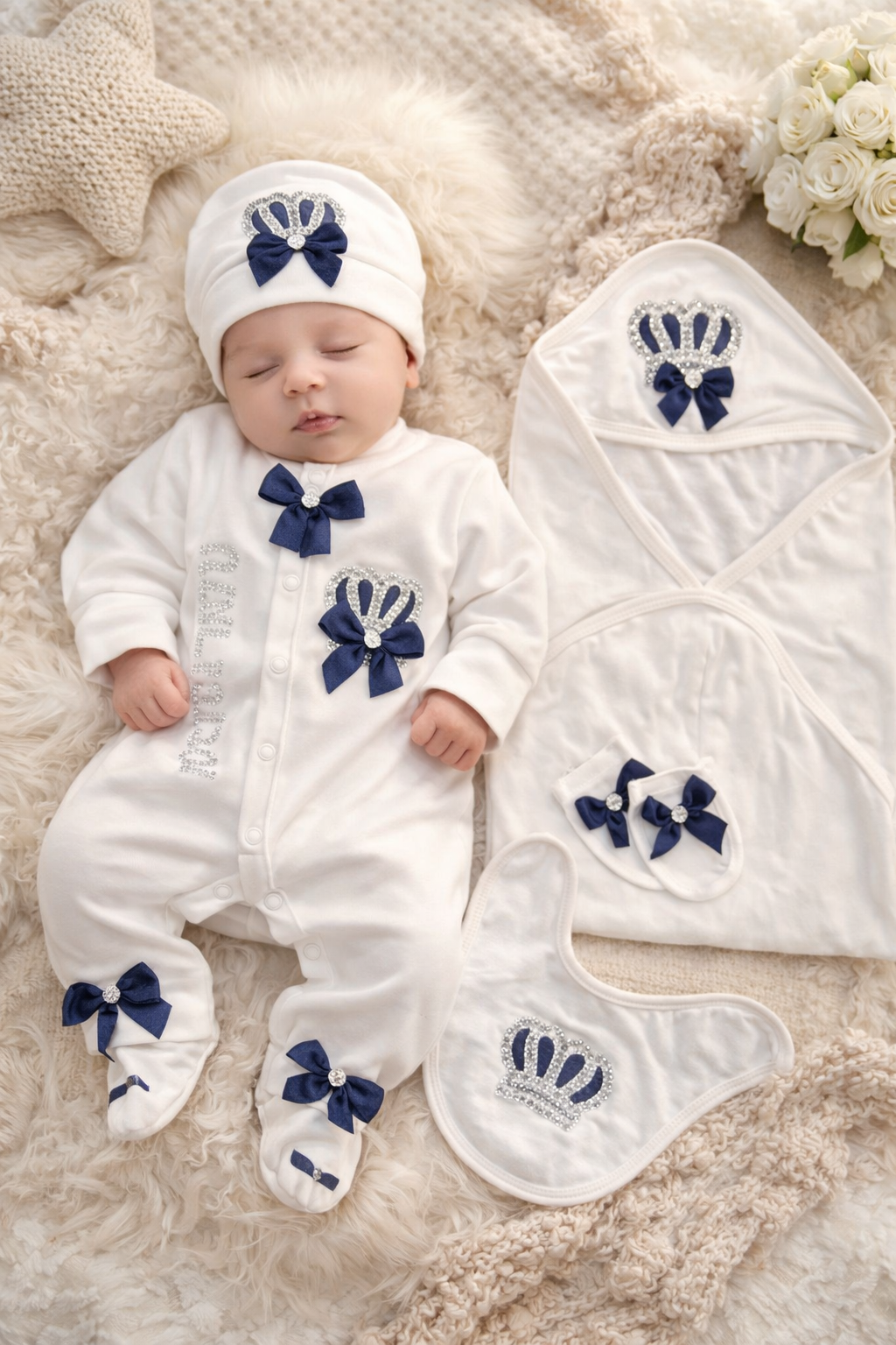 Summer 100% Cotton Turkish-Style Newborn Prince Starter Set