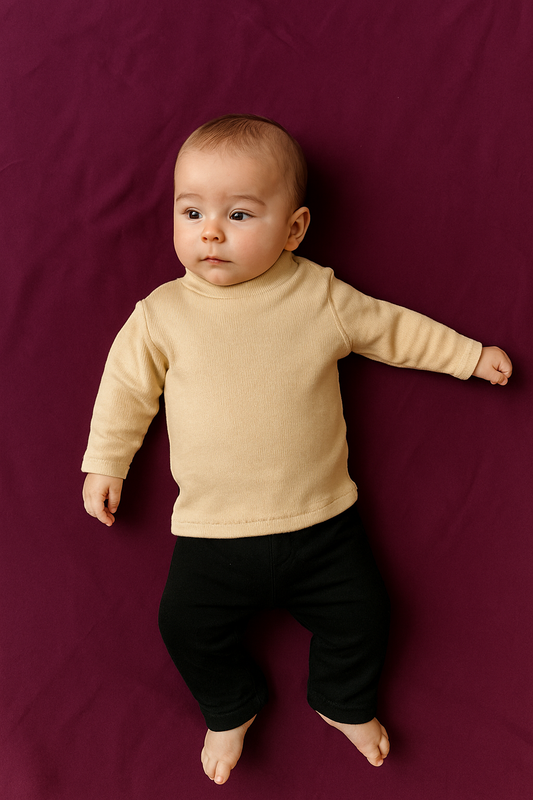 Premium Baby High Neck Shirts – Multiple Sizes (Skin)