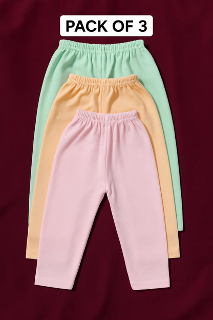 Pack of 3 Baby Cotton Trousers | Soft Breathable for Babies