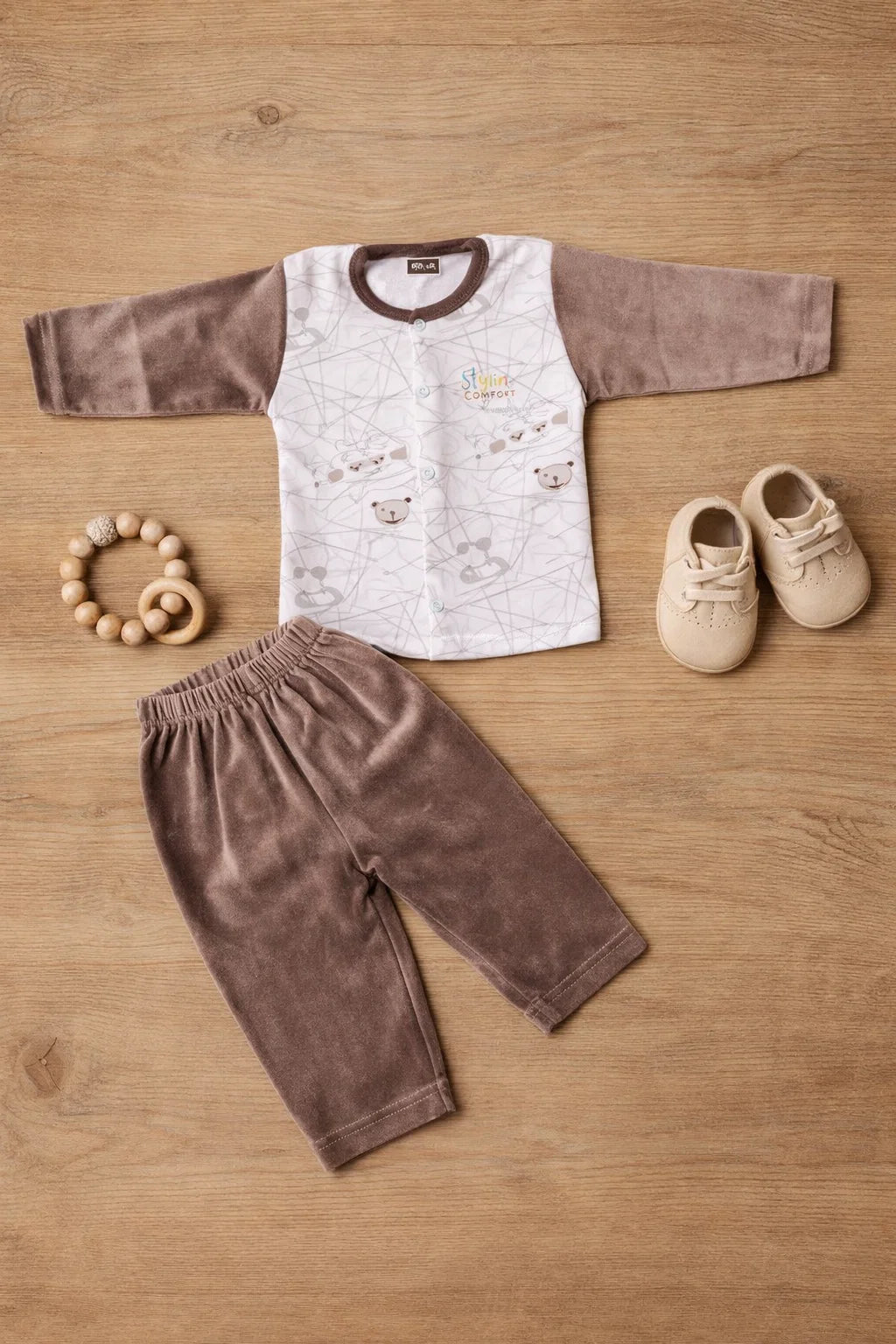 Baby 2 Piece Winter Velvet Set – Soft & Cozy