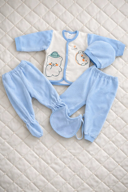 Newborn Baby 5 Piece Velvet Set