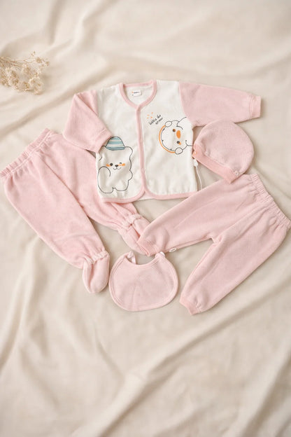Newborn Baby 5 Piece Velvet Set
