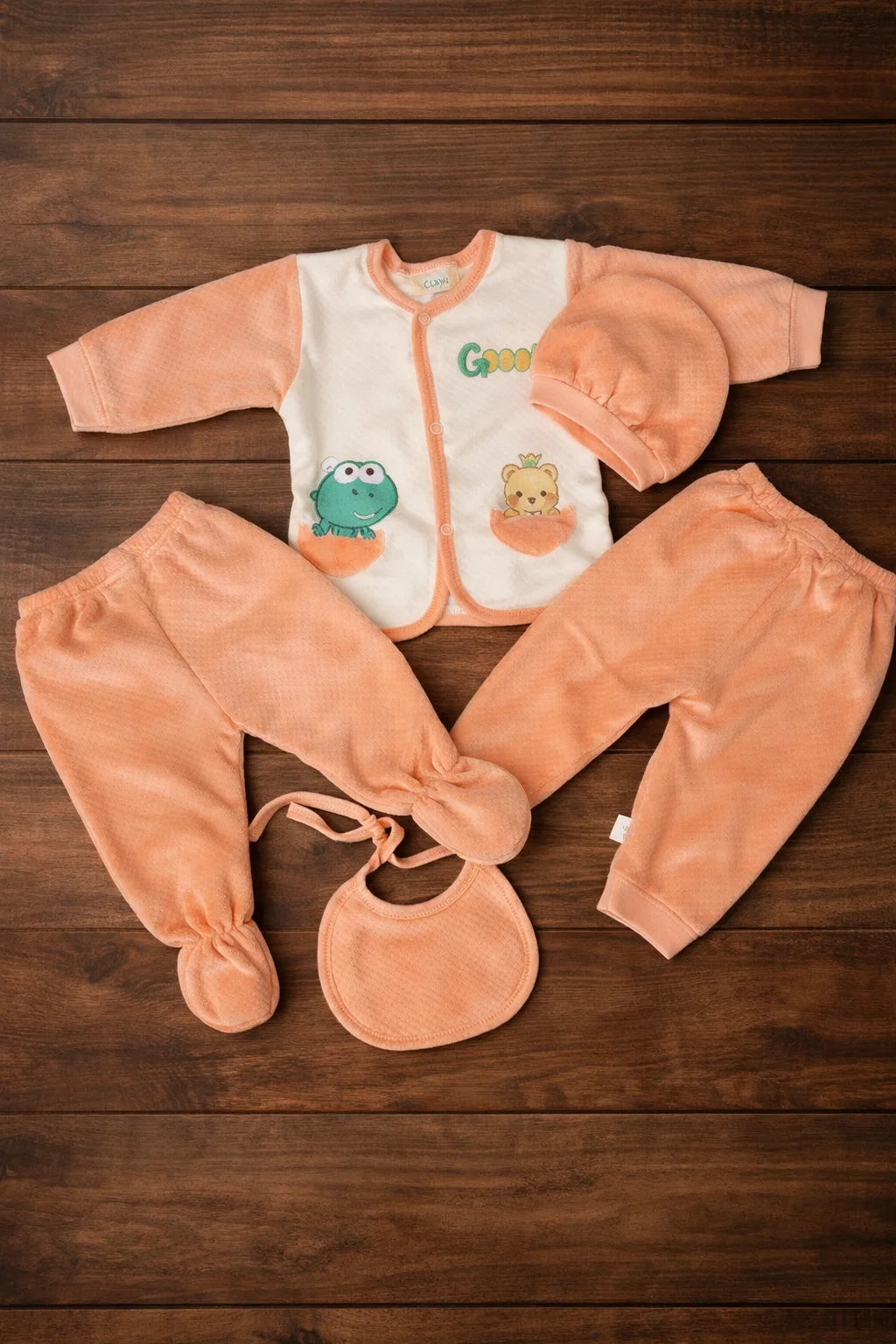 Newborn Baby 5 Piece Velvet Set