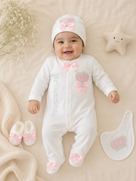 Summer 100% Cotton Turkish-Style Newborn Princess Starter Set