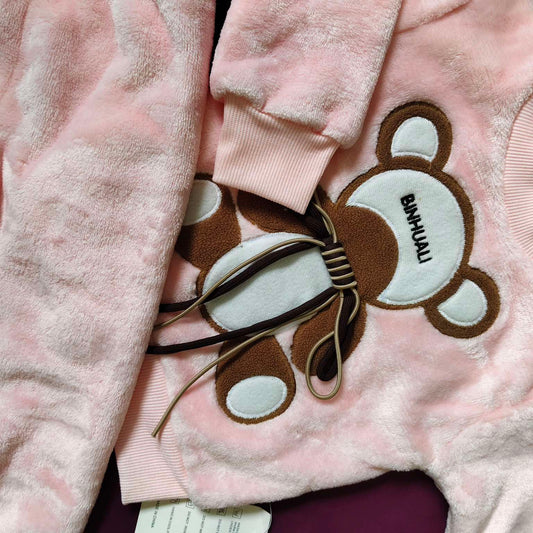 Imported 2-Piece Velvet Winter Set – Pink (Small & 2XL Sizes)