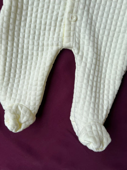 Baby Winter Romper | Soft Waffle Cotton Suit