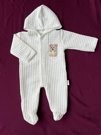 Baby Winter Romper | Soft Waffle Cotton Suit
