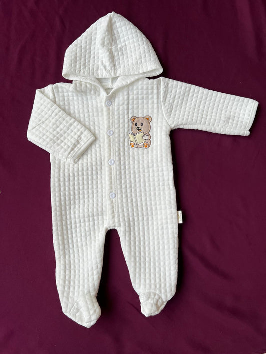 Baby Winter Romper | Soft Waffle Cotton Suit