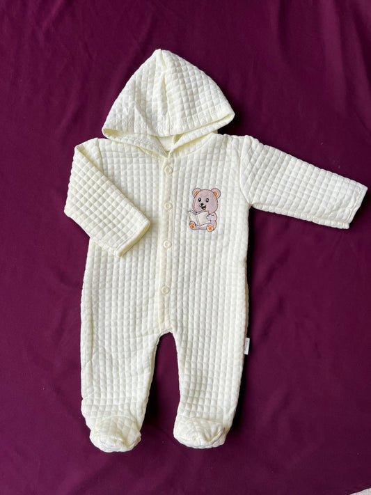 Baby Winter Romper | Soft Waffle Cotton Suit