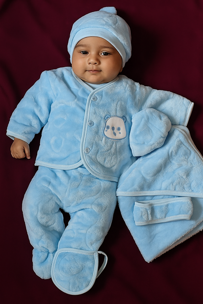 Newborn 6 Pcs Velvet Winter Starter Set – Ferozi