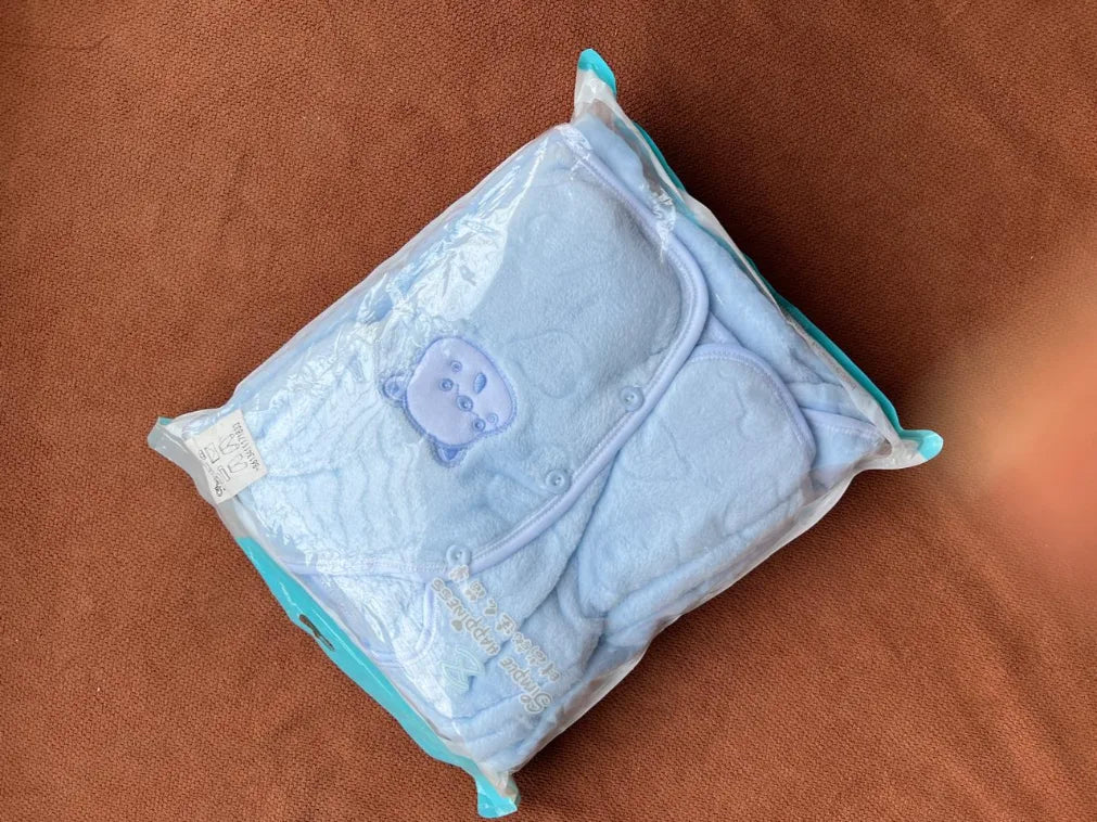 Newborn 6 Pcs Velvet Winter Starter Set – Blue