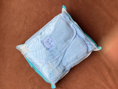 Newborn 6 Pcs Velvet Winter Starter Set – Blue