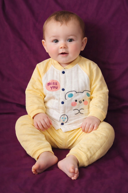 2-Piece Winter Set for Babies – Warm Shirt & Trouser